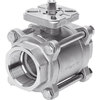 Ball valve Series: VZBA Stainless steel/PTFE Bare stem PN63 Internal thread (BSPP) 1" (25)